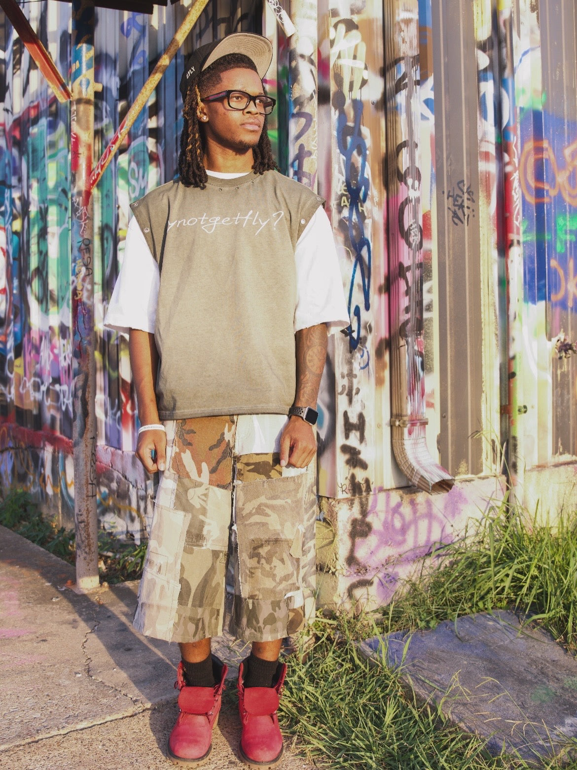 UFLY Distressed Charcoal Grommet Muscle Tee